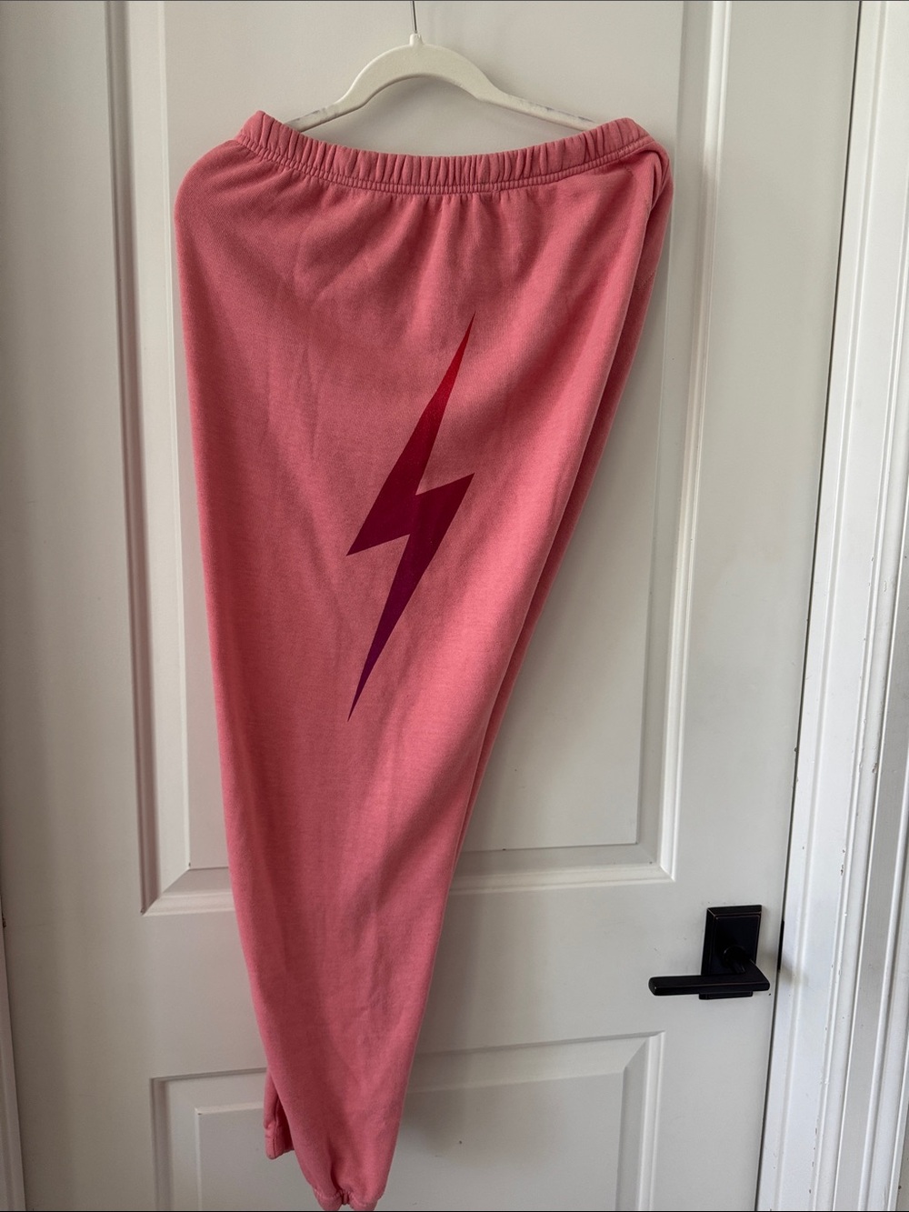 Aviator Nation Pink Lightning Bolt sweatpants L